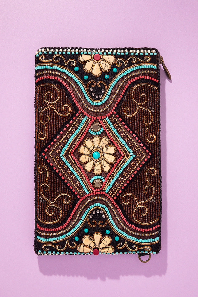 Tapestry Crossbody Phone Bag