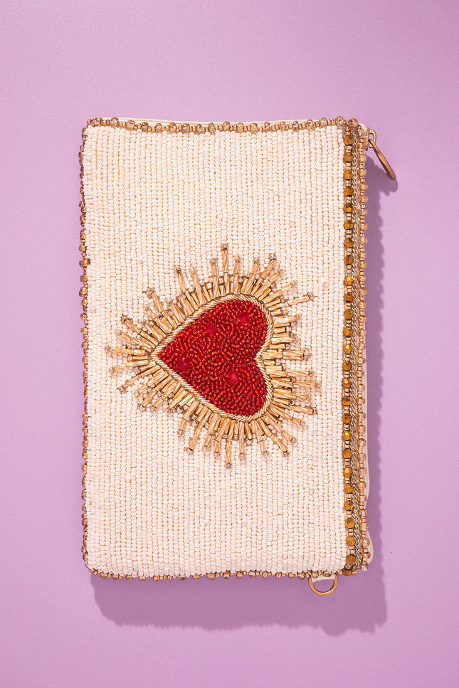 Heart Burst Crossbody Phone Bag