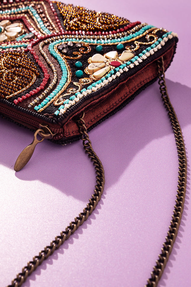 Tapestry Crossbody Phone Bag