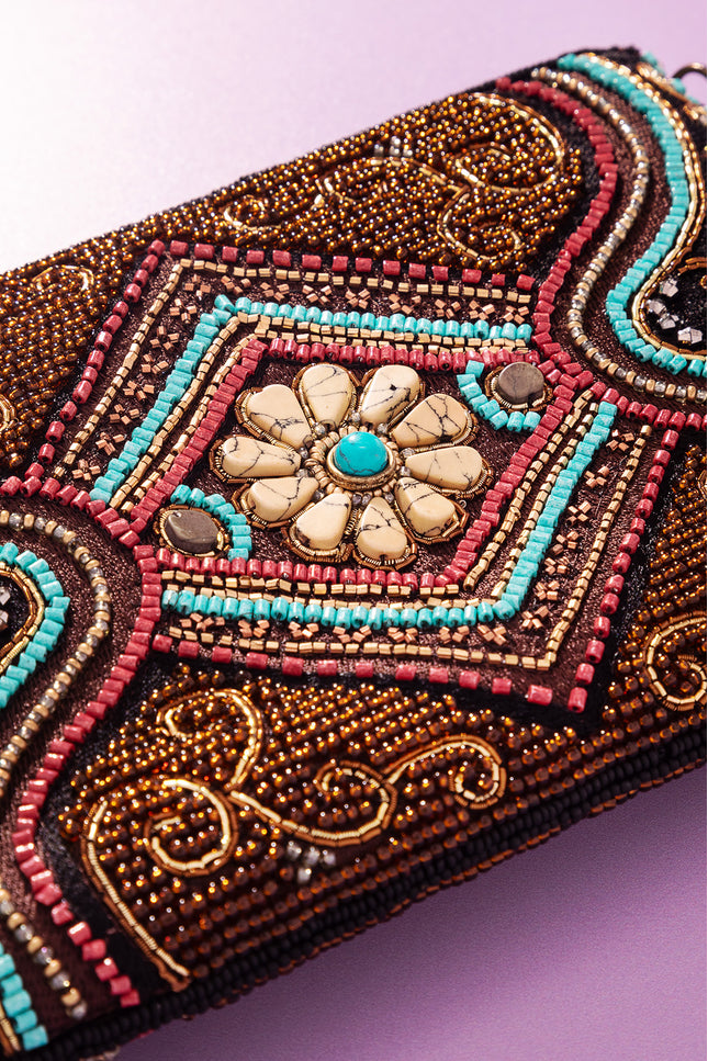 Tapestry Crossbody Phone Bag