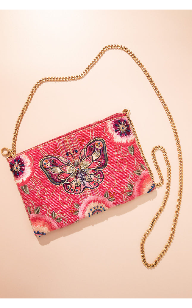 Social Butterfly Mini Crossbody Handbag
