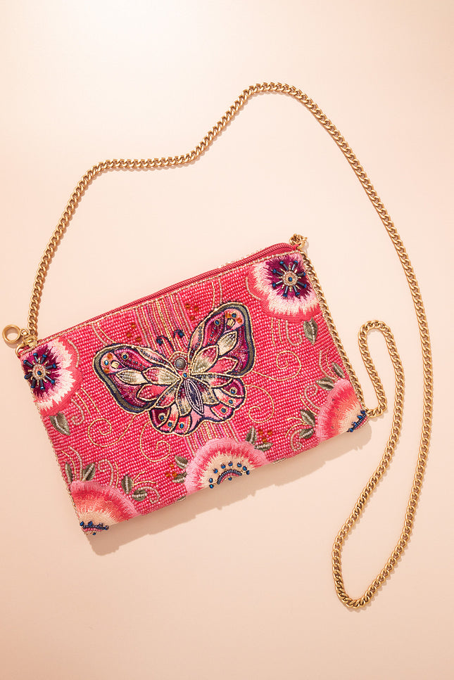 Social Butterfly Mini Crossbody Handbag